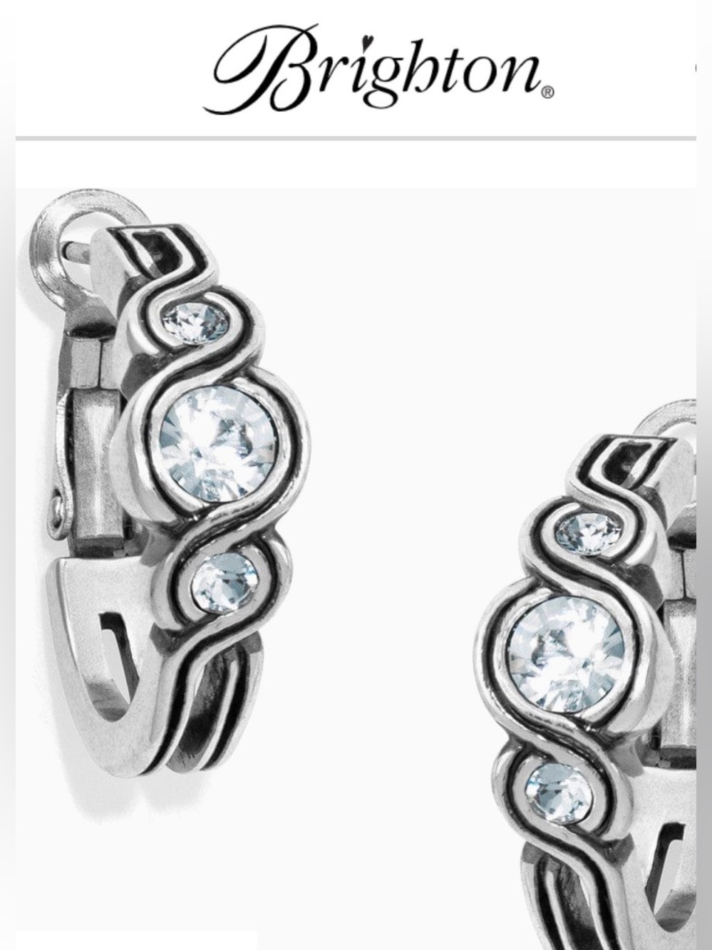 💎NWT BRIGHTON ‘INFINITY SPARKLE’ SWAROVSKI CRYSTAL EARRINGS!